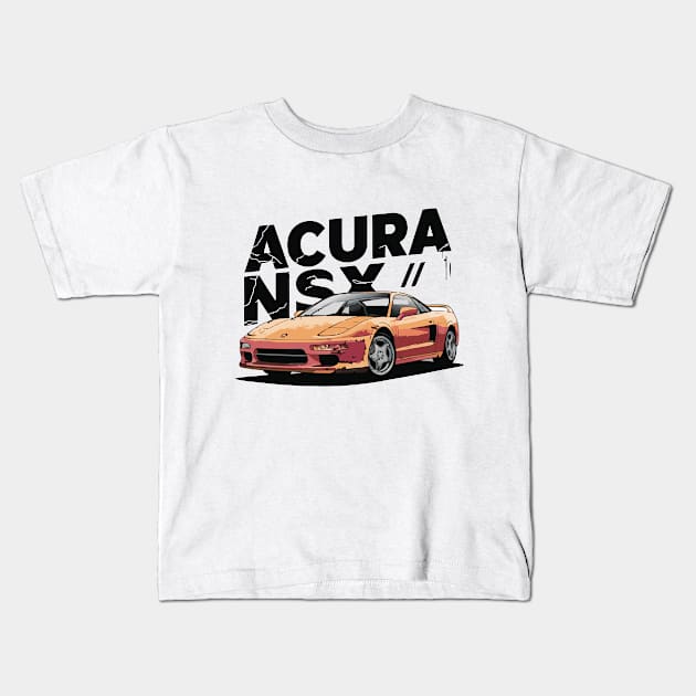 Honda Acura NSX Vintage Car Kids T-Shirt by Cruise Dresses